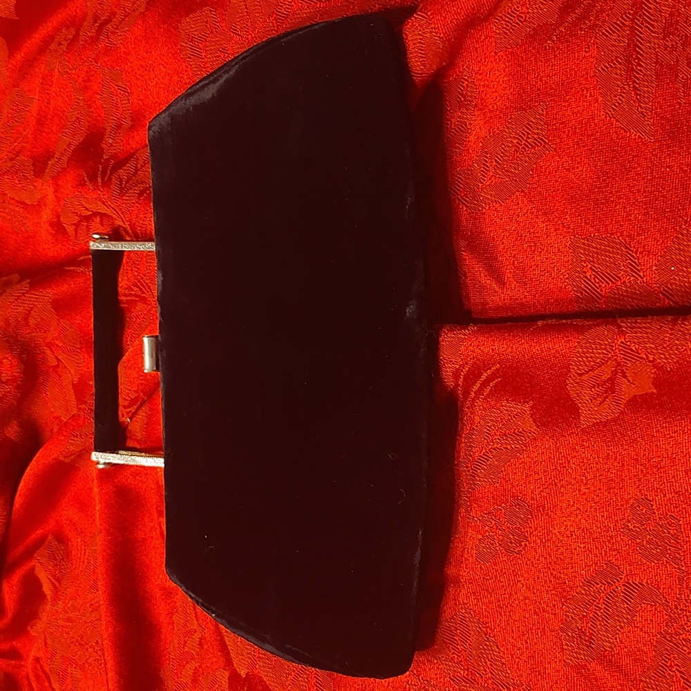 Vintage Black Velvet Handbag
